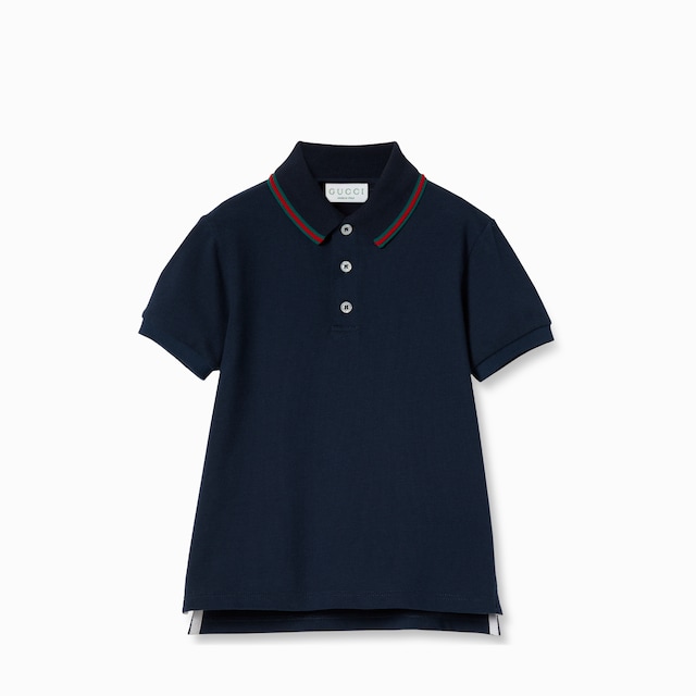 Children's cotton polo top with Web