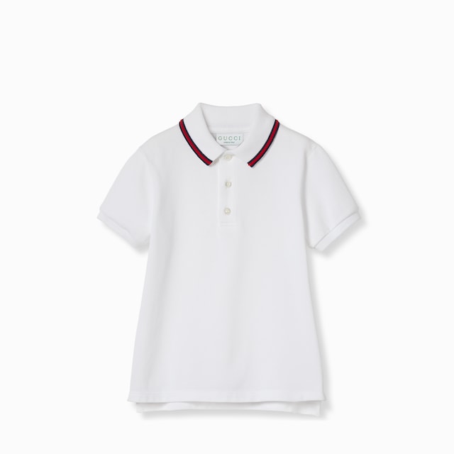Children's cotton polo top with Web