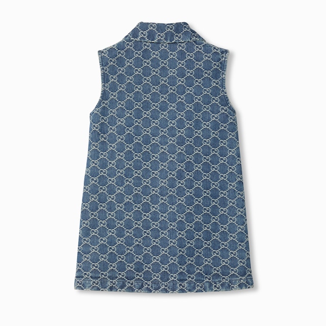 Children's GG denim jacquard dress