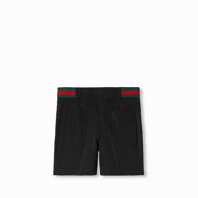 Short infantil de popelina de algodón