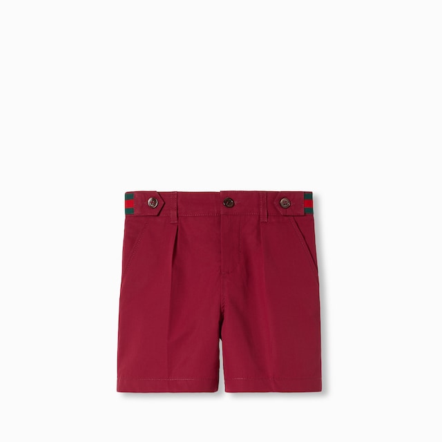 Short infantil de popelina de algodón