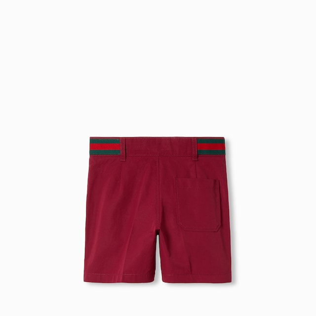 Short infantil de popelina de algodón