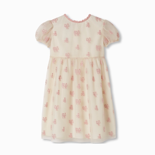 Children's embroidered cotton dress in light yellow | GUCCI® US