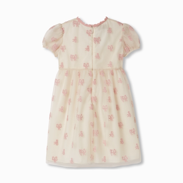 Children's embroidered tulle dress