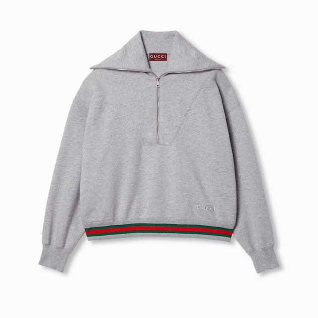 Cotton jersey sweatshirt with Web