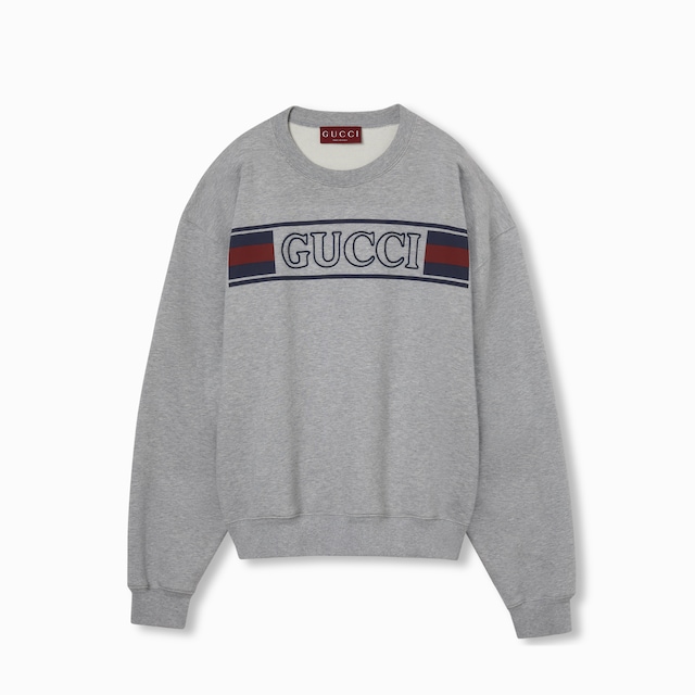 Cotton jersey sweatshirt with embroidery