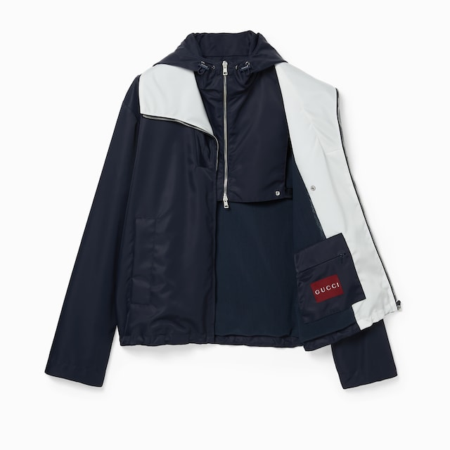 Veste en twill de nylon avec empiècement