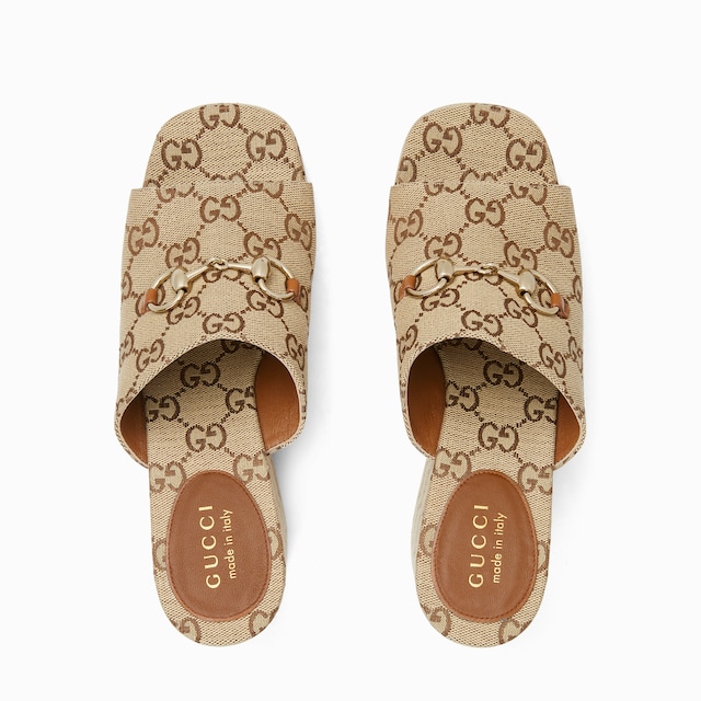 Women's wedge sandal with Horsebit