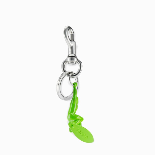 Engraved surfer keychain charm
