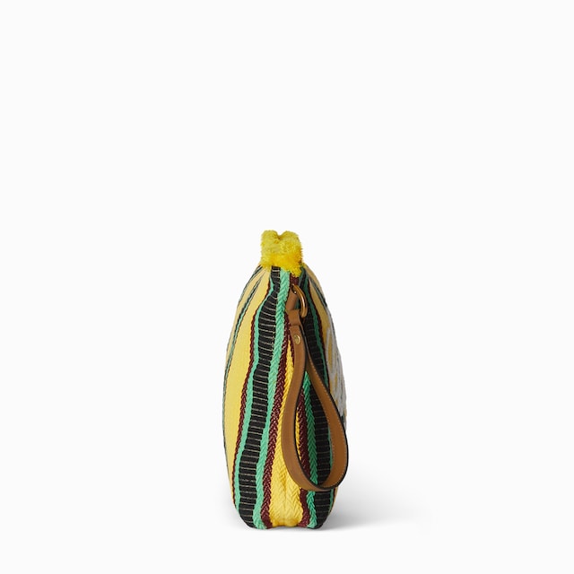 Pouch in tessuto ricamato misura grande