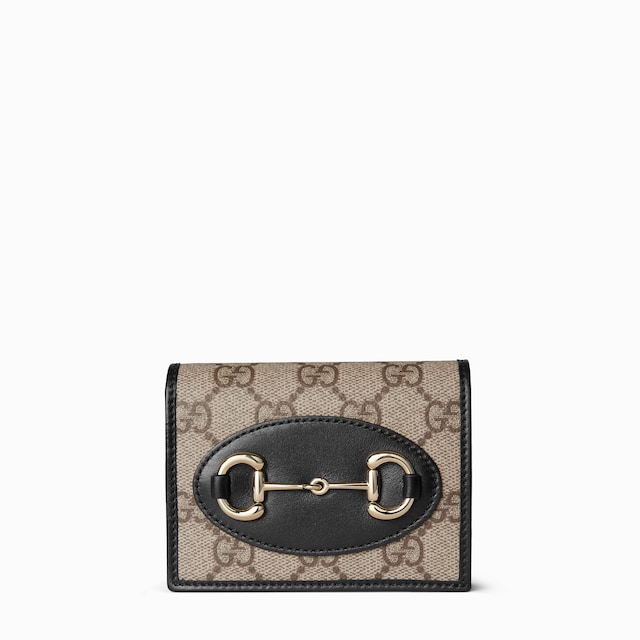 正規品　美品　グッチ財布　グッチホースビット　グッチGGスプリーム グッチレザー GUCCI グッチ 財布 二つ折り財布 621891 92TCG GGスプリーム