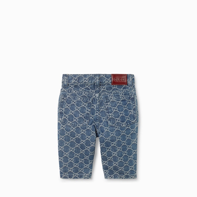 Baby GG denim jacquard pants
