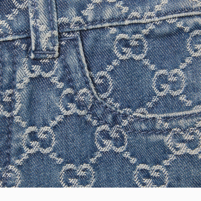 Baby GG denim jacquard pants