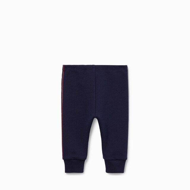 Baby embroidered cotton jersey pants