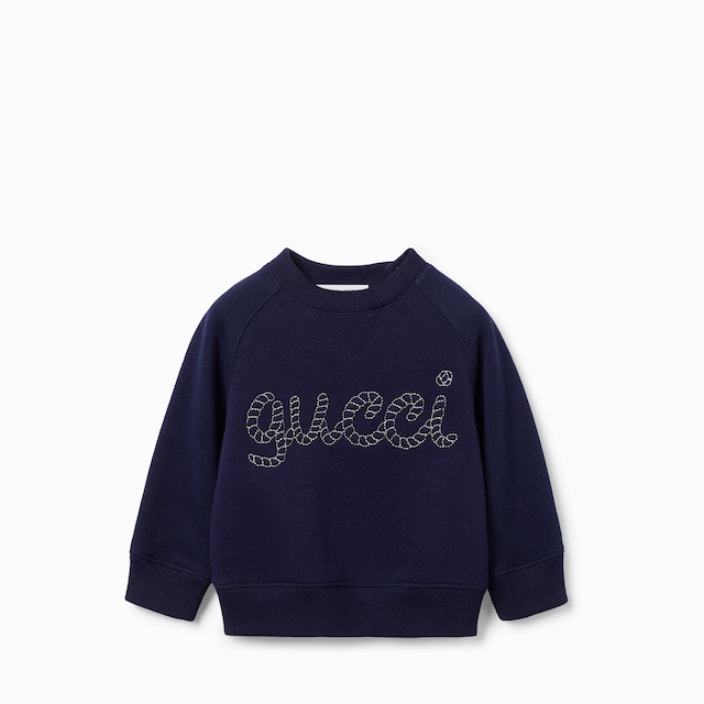 Baby embroidered cotton sweatshirt