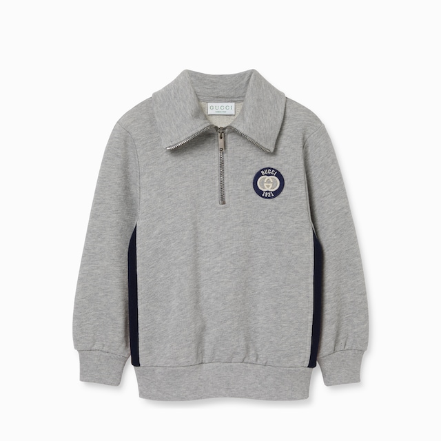 Children's embroidered cotton sweatshirt