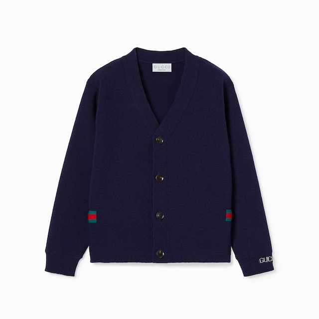 Children's wool cardigan with Web