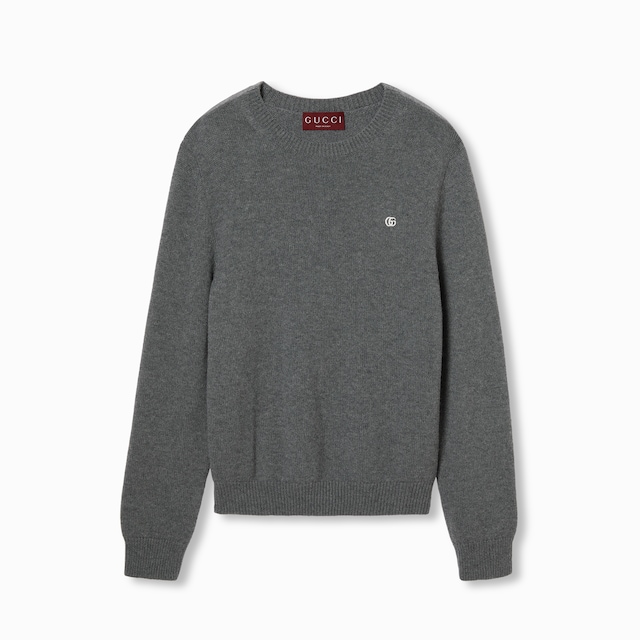 Embroidered wool cashmere sweater