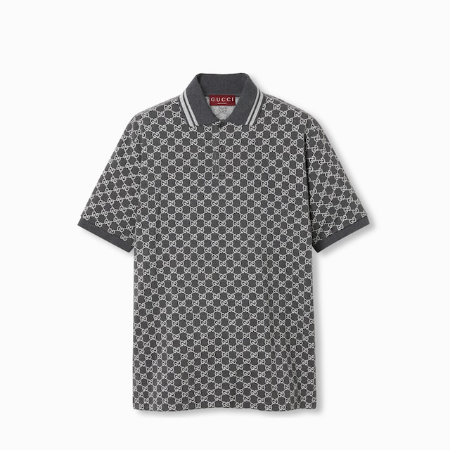 GG cotton lamé jacquard polo shirt