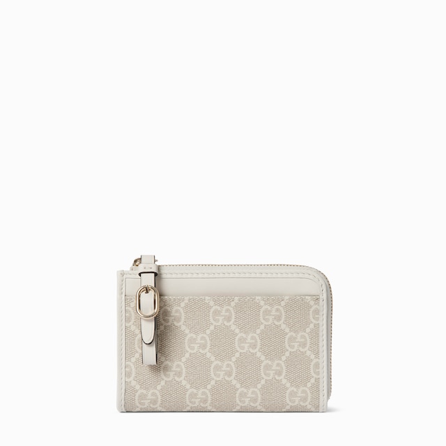 Gucci Blondie card case in beige and brown GG canvas | GUCCI® SI