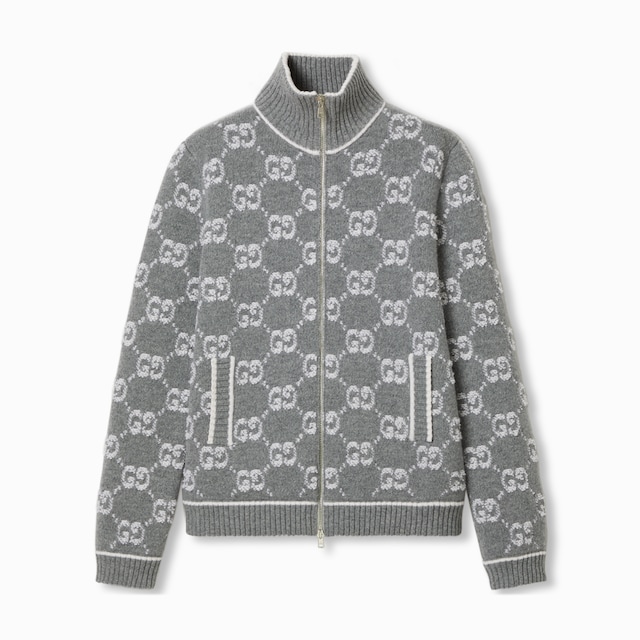 GG bouclé stitch jacquard cardigan