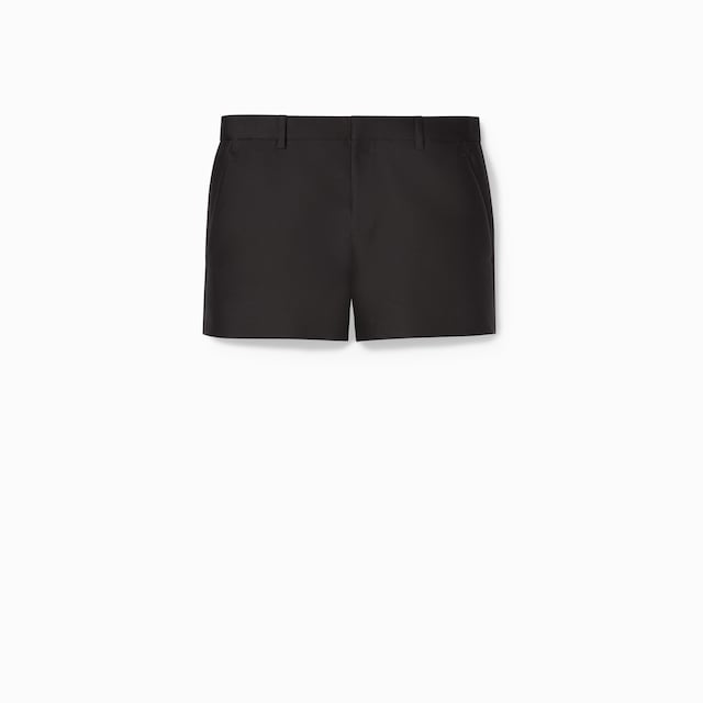 Wool silk gabardine shorts