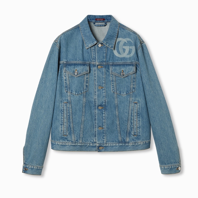 Lasered Double G denim jacket