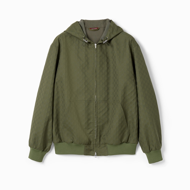 Veste à capuche en coton indéchirable à motif GG