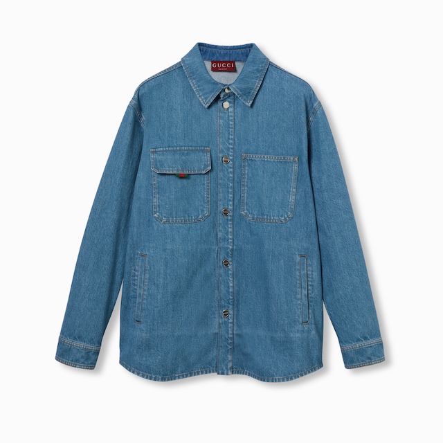 Relaxed fit denim shirt
