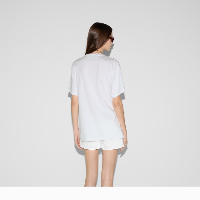 Printed cotton jersey T-shirt - image 5