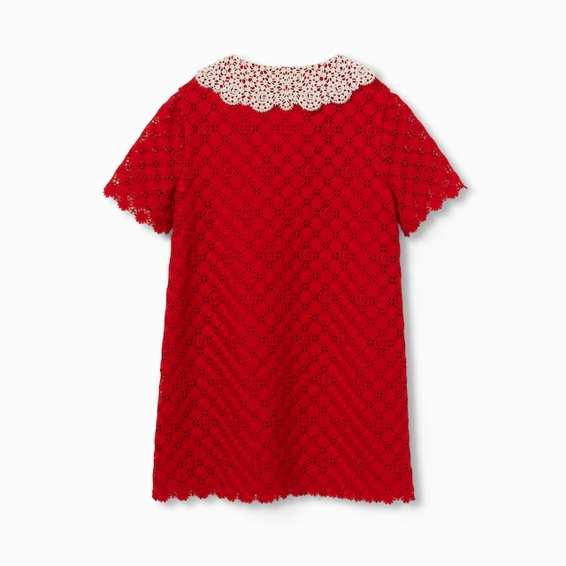 〔チルドレンズ〕ダブルG フローラル レース ドレス