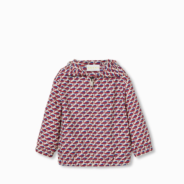 Baby printed nylon hooded jacket