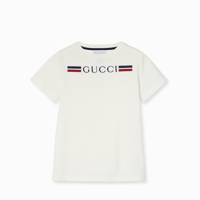 Children's embroidered cotton T-shirt