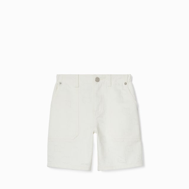 Short infantil de denim con GG y tribanda Web
