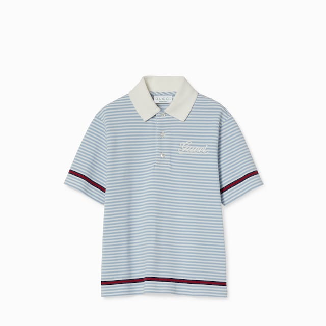 Children's embroidered cotton polo shirt