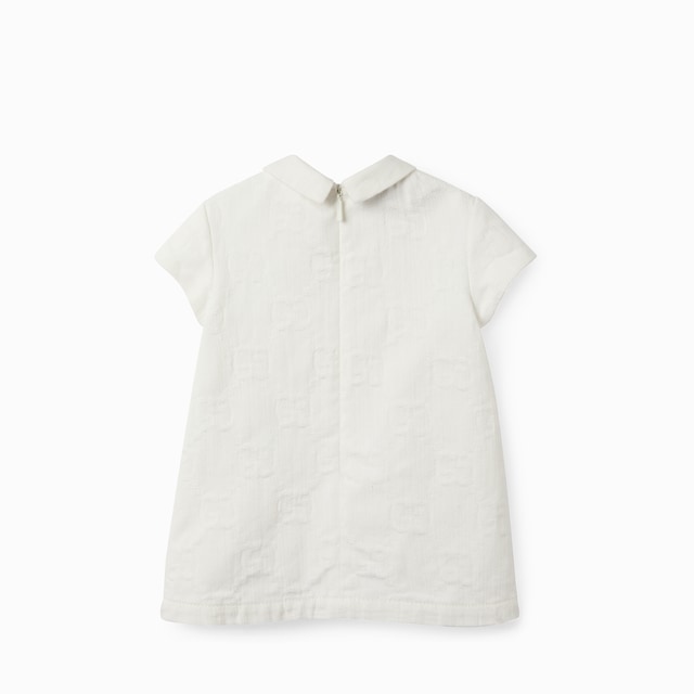 Abito neonato in denim GG con dettaglio Web