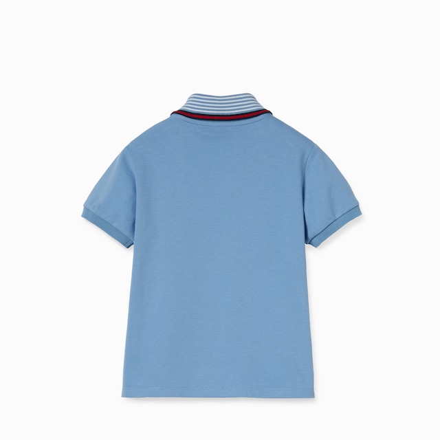 Children's cotton polo shirt with embroidery