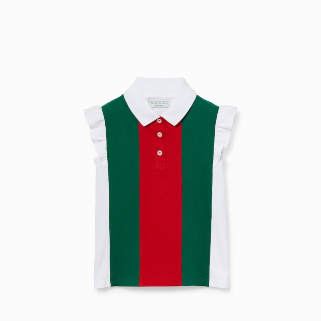 Children's cotton polo shirt with Web