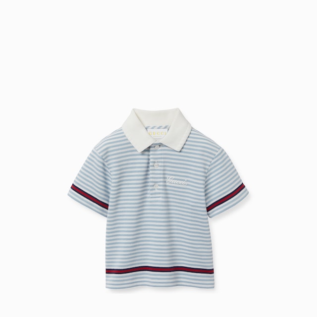 Baby embroidered cotton polo shirt