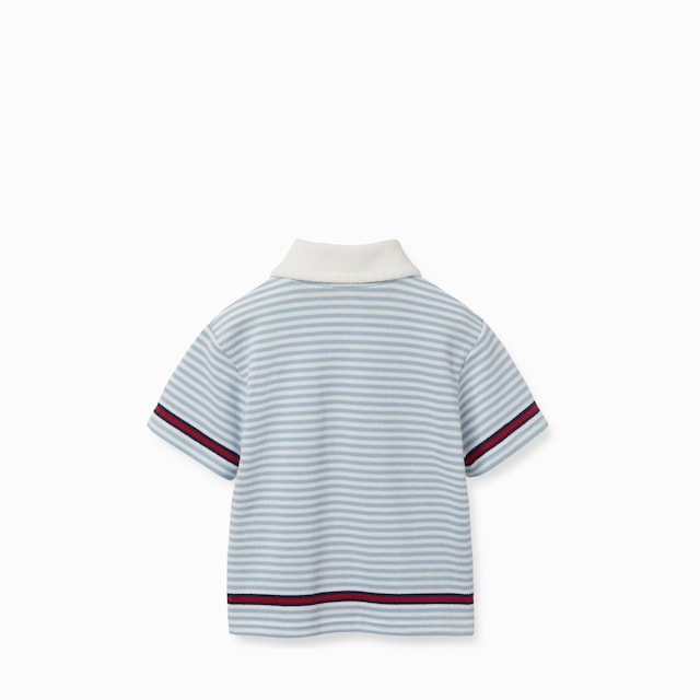 Baby embroidered cotton polo shirt