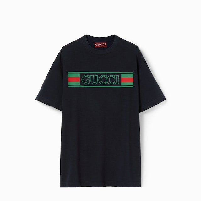 プリント コットンジャージー Tシャツ