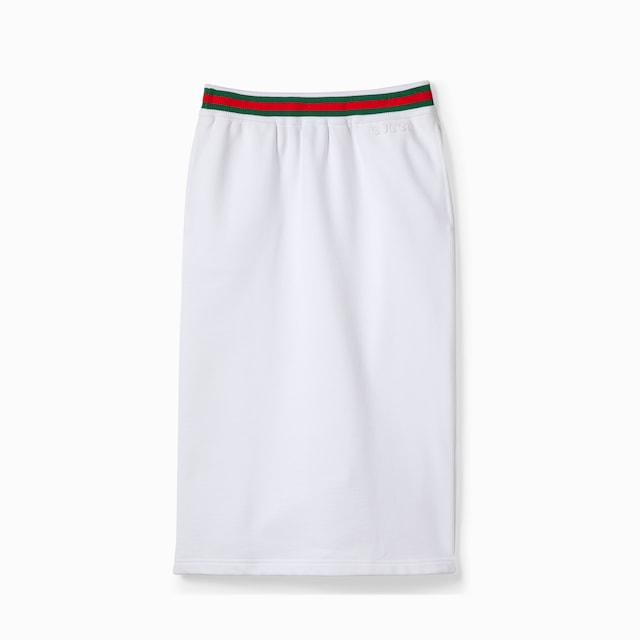 Cotton jersey skirt with Web