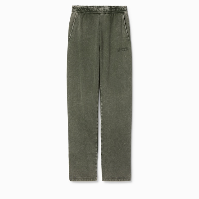 Embroidered cotton jogging trouser