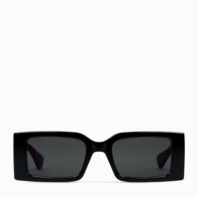 Rectangular frame sunglasses in black injection | GUCCI® US
