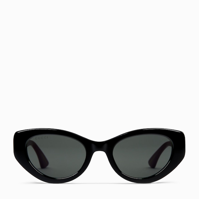 Cat eye acetate sunglasses in black acetate | GUCCI® US