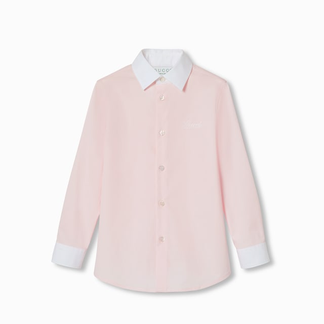 Children's embroidered cotton shirt