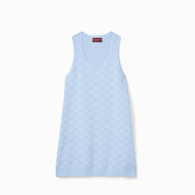 GG cotton jacquard mini dress