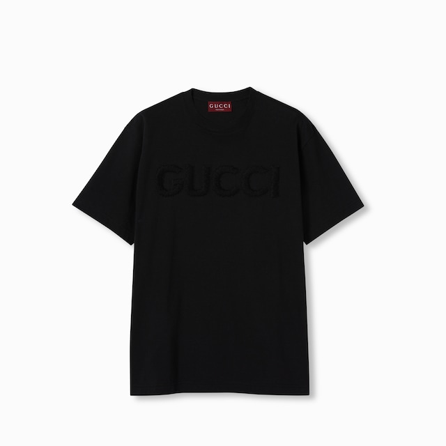 エンブロイダリー付き コットンジャージー Tシャツ