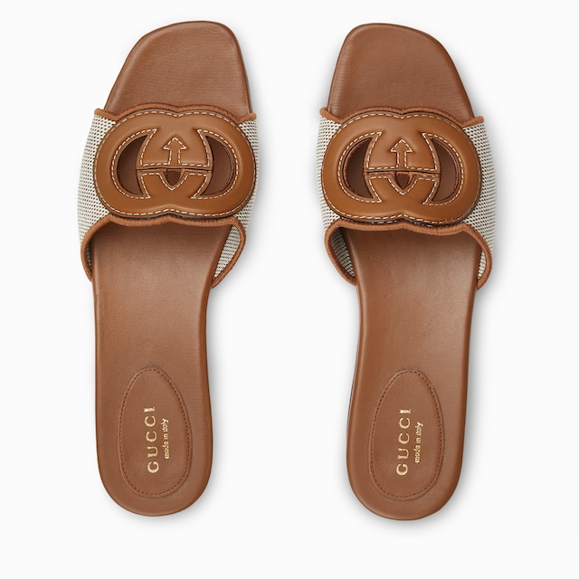 Women's slide sandal with Interlocking G