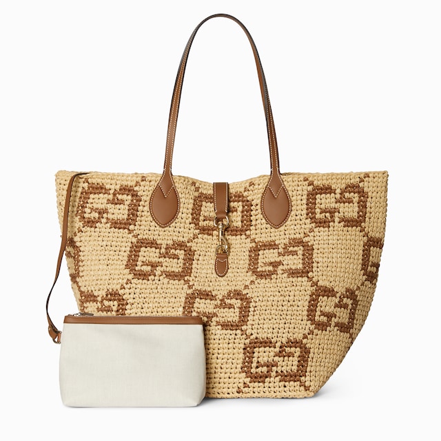 Woven large tote bag